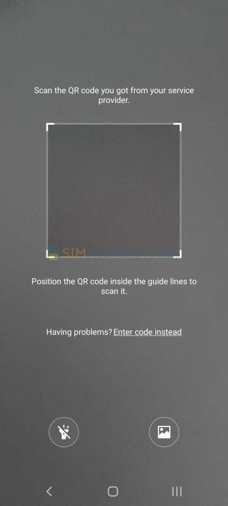 Align and scan the QR code